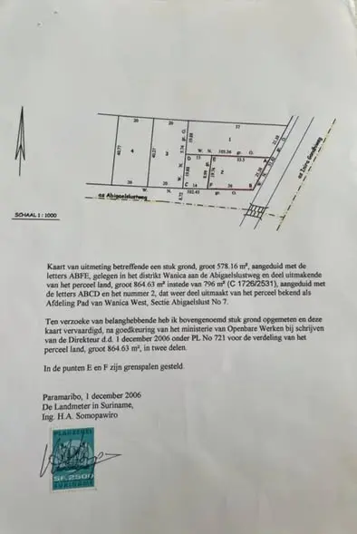 Perceelkaart van Locatie onbekend