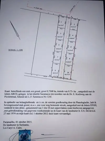 Perceelkaart van Picoletstraat