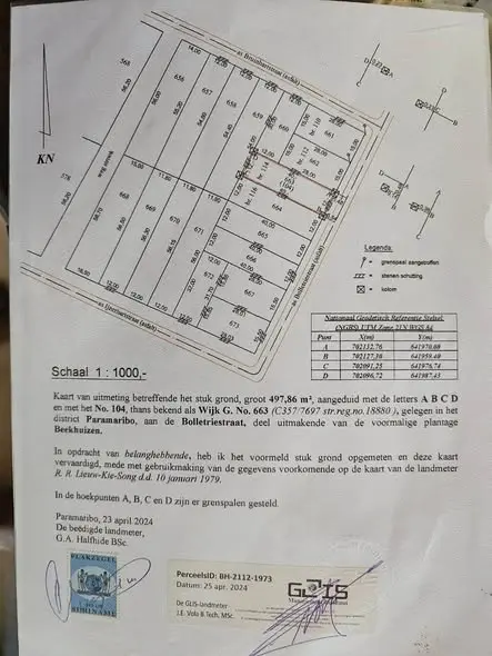 Perceelkaart van Bollentriestraat