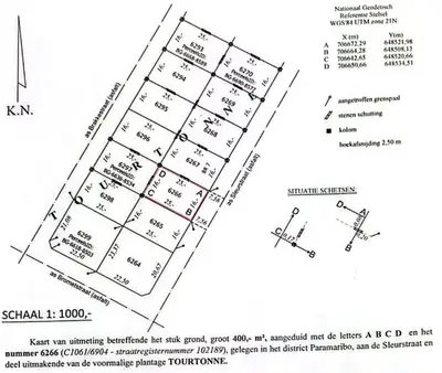 Perceelkaart van Sleurstraat
