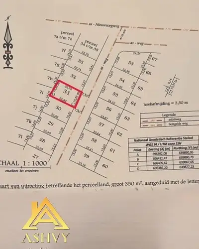 Perceelkaart van Bergpapajastraat