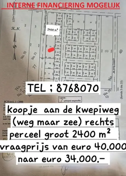 Perceelkaart van Kwepiweg