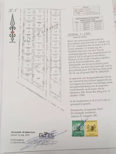 Perceelkaart van Locatie onbekend